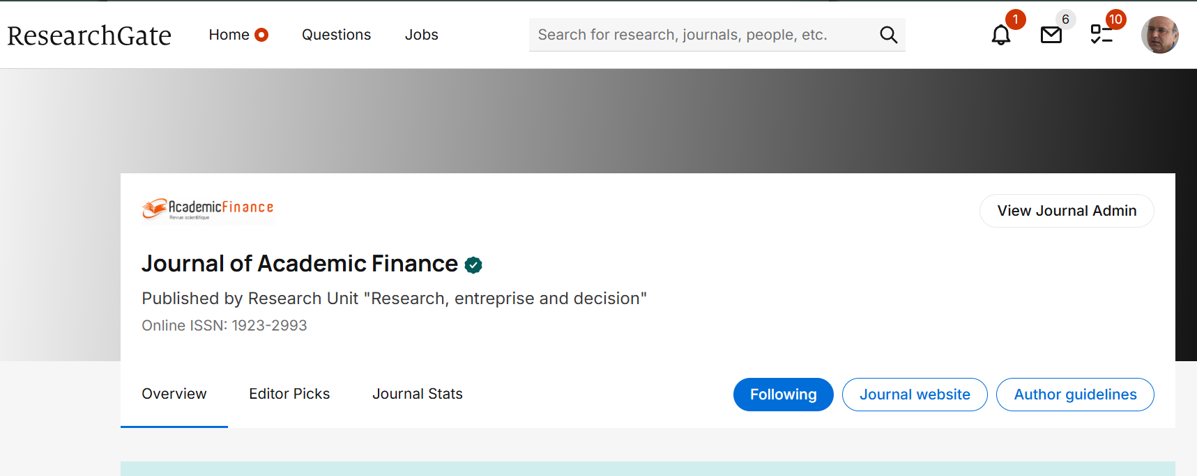 JoAF on Researchgate